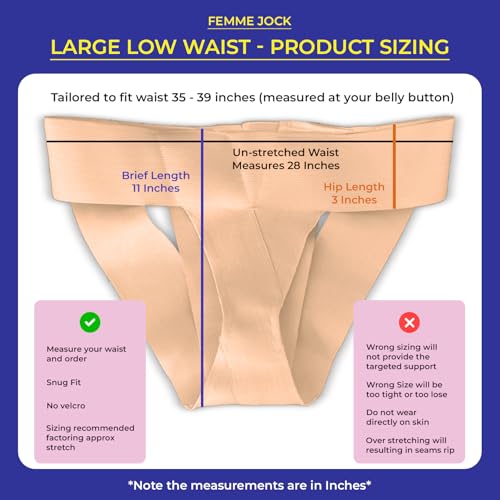 Women's Pelvic Support Belt ― Uterus & Bladder Girdle for Prolapsed bladder | Postpartum Recovery | Dysfunction Pain Relief - Low Waist - BEACH SAND - L