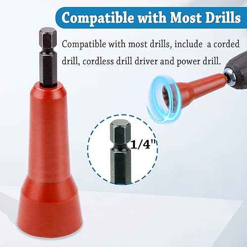 Wire Twisting Tool, Wire Spin Twister Nut, Spin Twist Wire Connector Socket, Wire Twisting Spinner, Wire Spin Driver Nut, Wire Twister Tool for Drill and Wire Connector Driver with 1/4" Chuck