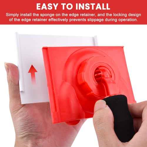Paint Edger Trimmer with 2 Replacement Pads, Edge Painting Tool for Walls, Ceilings, Corners & Trims Applicator, Edge Trimmer Tool