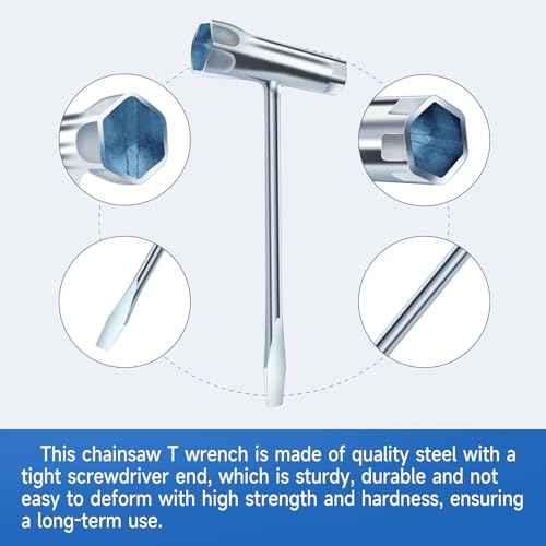3 Pack Chainsaw Scrench Replacement Combination Screwdriver and Wrench, 13x19 mm Chainsaw Scrench T Wrench Tool