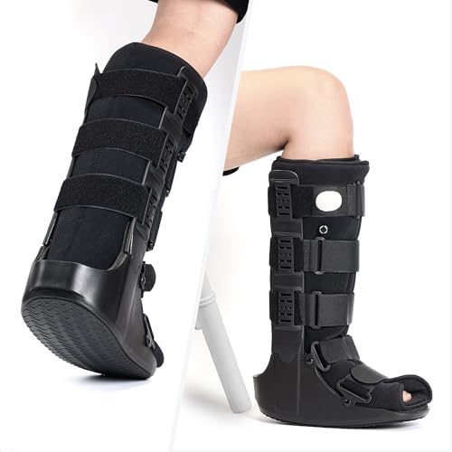 Air Walking Boot, Tall Fracture Boot, Air CAM Walker Fits Left or Right Foot, Protection for Broken Foot Sprained Ankle Fracture Recovery (Small)