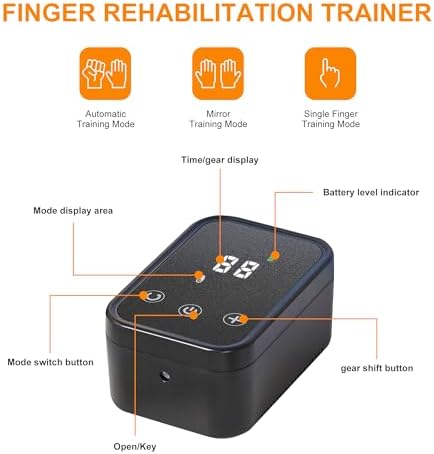 Stroke Hand Rehabilitation Robot Gloves, Strokes Therapy Equipment for Adults, Fingers Strength Training Device for Hemiplegia, Robotic Glove Rehab Stroke Patients (Left L)