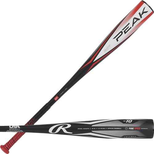 Rawlings | Peak Baseball Bat | USA | -5 / -10 / -11 Drop | 2 5/8" Barrel | 1 Pc. Alloy