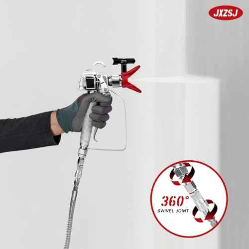 Sprayer Joint 1/4-Inch 360¡ÆRotate Stainless Steel Airless High Pressure Spray Gun Hose Swivel Joint Connector Compatible with Graco Paint Sprayers Hose, Use Mini Boxes for Storage(1 Pack)