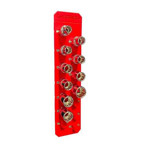 EZRED FSR12-R Flexible Magnetic Socket Holder Red, Holds 14 Sockets