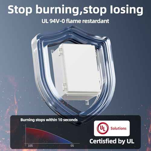 UL Certified Junction Box, NEMA 6 Weatherproof 94V-0 Flame Retardant, Plastic Electrical Enclosure for Industrial Projects, Includes Mounting Plate (Grey Cover, 14.6"¡¿10.6"¡¿5.9")