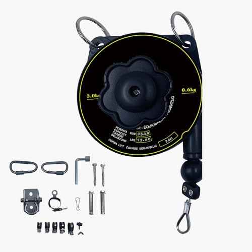 Tool Balancer,1.3?6.6 lbs Spring Balancerwith 79" Retractable Cable ? Adjustable Hanging Tool Holder for Workshop, Assembly Line, and Light Industrial Use