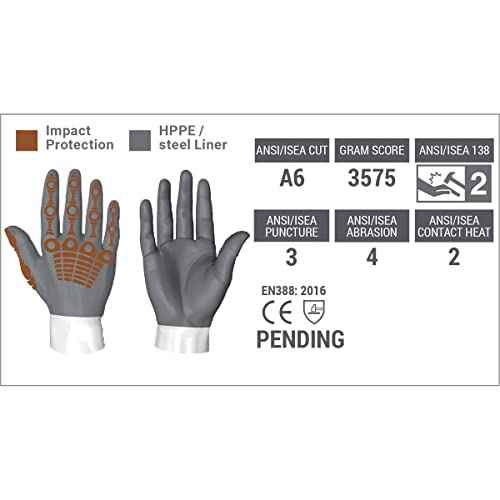 HexArmor Cut-Resistant Impact Protection Breathable Work Gloves | Chrome SLT ¢ç Series 4073