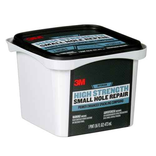 3M High Strength Spackling Compound, 16 oz., Small Hole Repair Primer Enhanced Spackling Compound, Quick & Easy Repair For Nicks & Nail Holes, No Shrinking, Cracking or Sagging (SHR-16-BB)