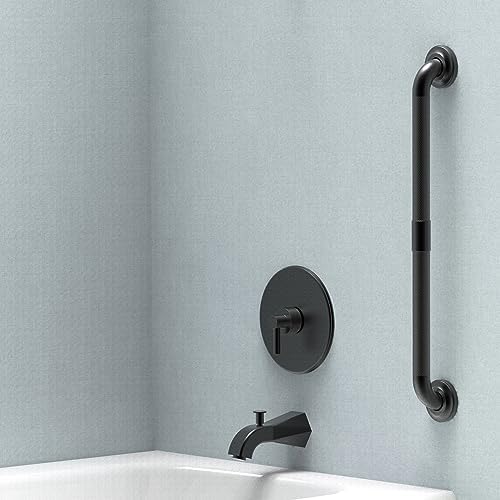 1-1/4" Knurled Grab Bar, ADA Compliant Bath Safety Shower Handrail, Bathroom Mobility Aid Handle for Seniors and Disabled, Heavy Duty 500lbs Support