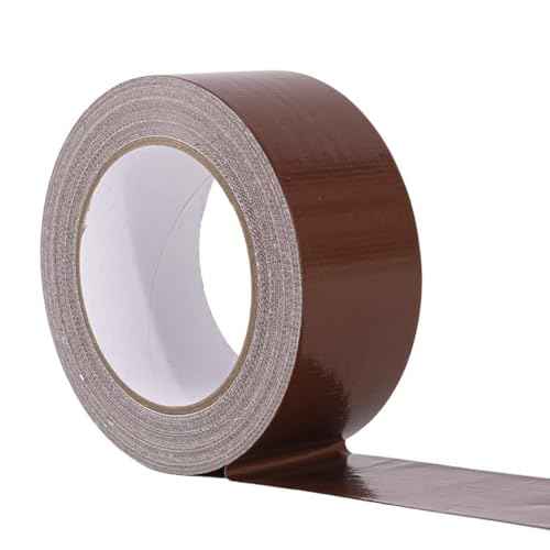 Duct Tape Dark Brown 2 Inches x 30 Yards, No Residue, Waterproof, Tear by Hand, Heavy Duty, Strong Adhesive Brown Duct Tape for Repairs, Industrial, Professional Use