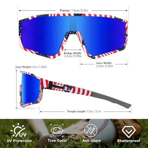 MVPTGRS Youth Baseball Sunglasses for Boys Girls Age 8-14 TR90 Frame Kids Sport Sunglasses for Softball Cycling Baseball Golf