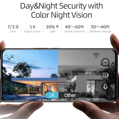 Rraycom 2Pack 5G/2.4G WiFi Security Cameras Wireless Outdoor, 2K Battery Powered Cameras for Home Security with AI Motion Detection, Color Night Vision, Siren, 2-Way-Audio, Works/Alexa,Waterproof