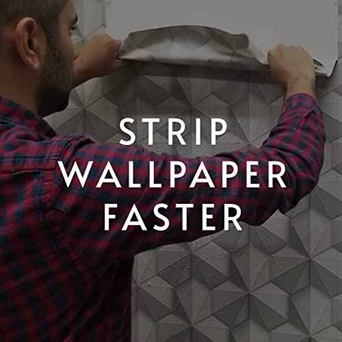 Roman Wallpaper Remover Liquid Spray, Contractor Strength Wallpaper Stripper and Adhesive Remover, Unscented, Non-Staining, Clear, PRO-496 (32 Ounce, 75 Sq. Ft.)