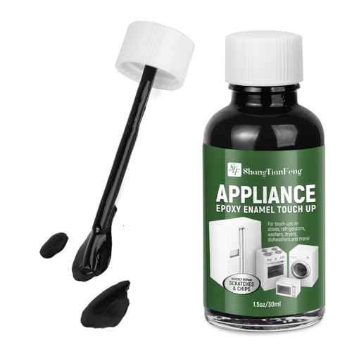 Black Touch Up Paint forElectrical appliancesl, metal, wood, floor, appliance maintenance, refrigerator, dishwasher, dryer, washing machine, microwave oven and other household appliances high-gloss paint repaint. 1.5 Fl Oz
