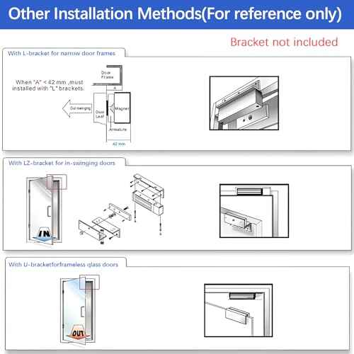 Upgrade Electric Magnetic Lock for Door 600lb Electromagnetic Door Lock Kit Access Control System, 2 Remote Control, Built-in Door Buzzer Entry System