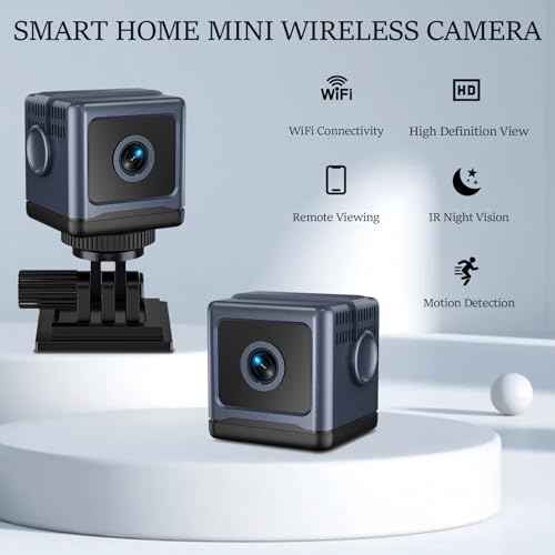 HD Mini Home Security Camera with Night Vision 4K Mini Nanny Camera with App Control for Home Office Security and Baby and Pet Monitoring (Video Only) (Black)