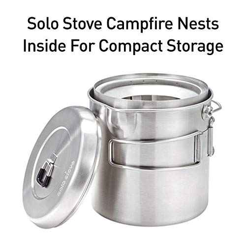 Solo Stove 2 Pot Set: Stainless Steel Companion Pot Set for Solo Stove Campfire. Great for Backpacking, Camping, Survival