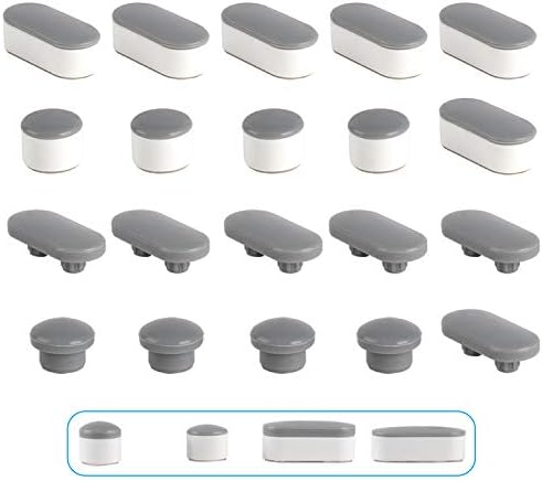 Hibbent 10 Pieces Toilet Seat Bumpers, Universal Buffer Toilet Lid Rubber Bumpers Each One with 2 Thickness TPE Pads(2 Heights) Strong Adhesive Bidet Bumpers Used for Home, Hotel, Hospital