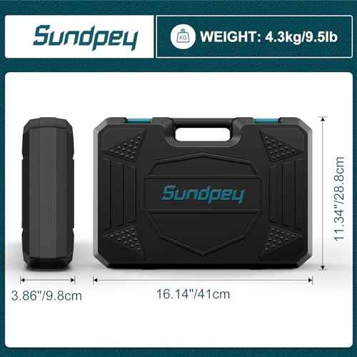 Sundpey Tool Kit 206PCs with Drill - 12V Cordless Power Drill Combo Home Tool Set - Portable Basic General Household Toolbox for Men Women for Garden Office House Repair (Screwdriver Set & Pliers Set)