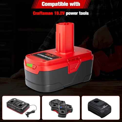 POWTREE 2 Pack 8.0Ah Replacement for Craftsman 19.2 Volt Battery Compatible with Craftsman C3 Lithium-Ion Battery XCP 130279005 130279003 130211004 130279017 1323903