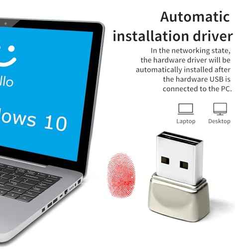 USB Fingerprint Reader for Windows10/11, Windows Hello Mini Fingerprint Scanner,Metal Shell Auto Driver Setup-Windows Password-Free Login for PC Laptop