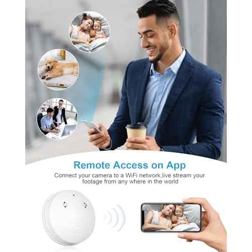 HD 1080P WiFi Smoke Detector Hidden Camera Nanny Cam with Motion Detection,Indoor Spy Camera for Home Security Cameras