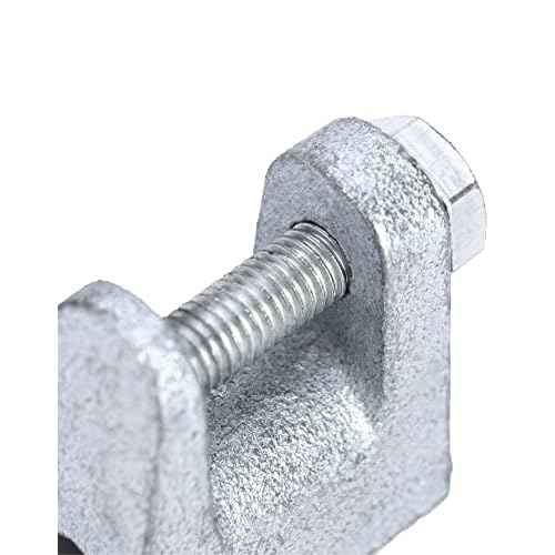 QWORK Beam Clamp, 50 Pcs 3/8" Zinc Plated Iron Safety Beam Clamp, 13/16" Jaw Opening
