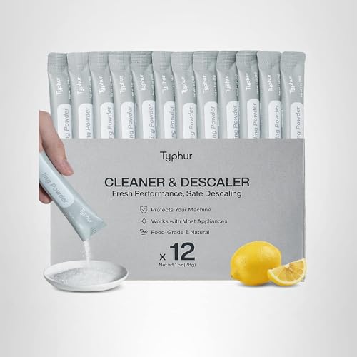 Typhur Ice Maker Cleaner and Descaler, 12 Packs Pure Citric Acid Powder, Universal Descaling Solution Nickel Safe for Countertop Ice Machines, Also Compatible with Coffee Makers and Kettles
