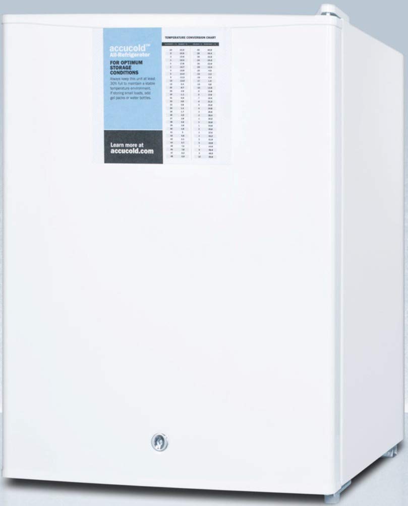ACCUCOLD Compact Refrigerator - White Medical Mini Fridge, 2.4 cu.ft. capacity- FF28LWHPRO