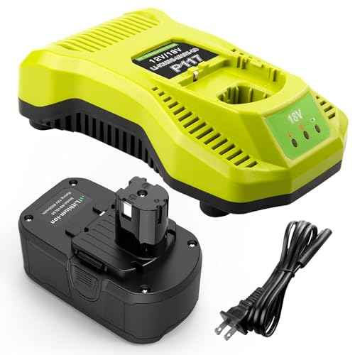 Upgraded 6.0Ah Replacement for Ryobi 18v Battery and Charger, High Capacity, Fast Charging Compatible with Ryobi Battery and Charger 18 Volt P107 P108 P109 P102 P103 P104 P105