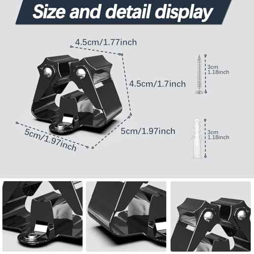 3-H Stainless Steel Broom Holder Wall Mount 20-Pack- Heavy Duty Mop Organizer, Wall Mounted Broom Storage with Secure Mounting for Kitchen Laundry Garage Bathroom (Space Saving)