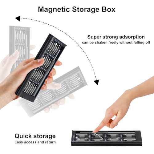 52-IN-1 Precision Screwdriver Set, [S2 Steel] Professional Magnetic Electronics Small Repair Tool Kit for Phone, Computer, Eyeglass, PS5, Watch, Laptop, Macbook, Ring Doorbell Screw Driver