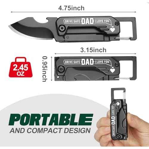 Gifts for Dad - Fathers Day Dad Gifts, Portable Tool - Fathers Day Dads Gift from Daughter, Son, Wife - Dads Birthday Gift, Christmas Dad's Presents for Husband, Stepdad, Men - Keychain Presents
