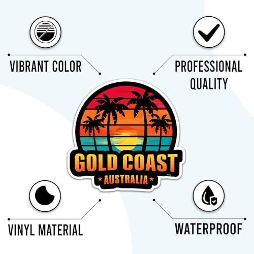 Australia Travel Stickers 50 Pieces Vinyl Waterproof Decal for Laptop Water Bottle Phone Car Window Bike Motorcycle Stakeboard Scrapbook Australian Sticker Gifts