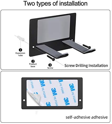 FLE Hair Dryer Holder Wall Mounted Self Adhesive,Hair Blow Dryer Rack Organizer Compatible with Most Hair Dryers,Black