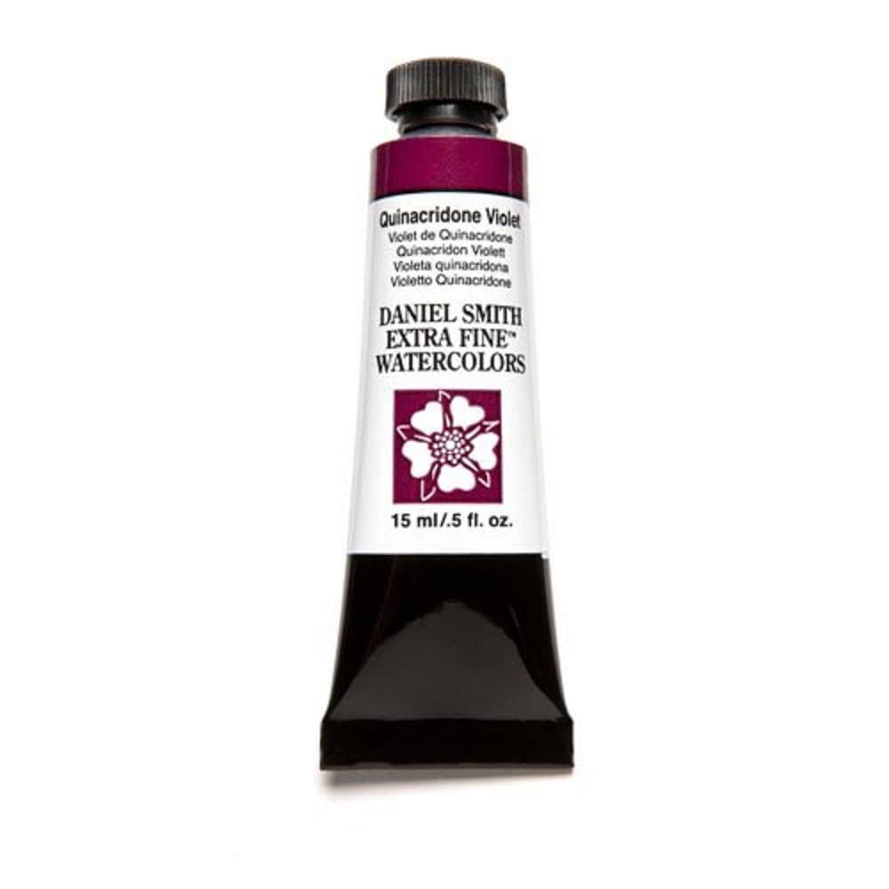 Daniel Smith 284600094 Extra Fine Watercolor 15ml Paint Tube, Quinacridone, Violet 0.5 Fl Oz (Pack of 1)