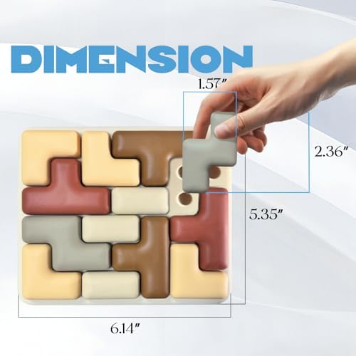 Silicone Shape Puzzles for Dementia, Alzheimers Activities & Fidget Toys for Elderly, Cognitive Matching Games, Stimming Toys for Autism Adults, Gift Toys for People with Alzheimers