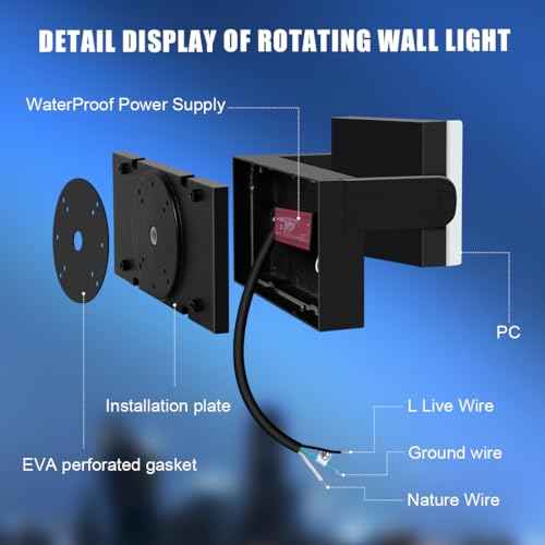 Juyace 60W LED Flood Lights Outdoor Wall Pack Light No photocell Lighting Fixtures for House 360¡Æ Rotational 6000lm 5000K IP65 Waterproof Modern Security Floodlights for Above Garagee