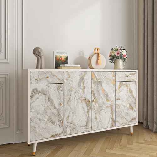 Livelynine Glossy Gold White Marble Contact Paper Waterproof Glossy Marble Countertop Peel and Stick Countertops Kitchen Counter Top Vinyl Desk Wrap Cover Self Adhesive Wallpaper Desk Table 15.8x78.8