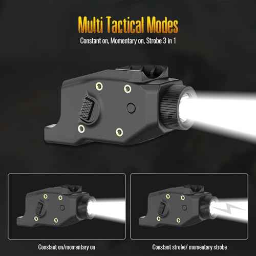 DEFENTAC 500 Lumens Pistol Light is Exclusive Compatible with Glock G26/G27/G28/G33/G39 Only, Momentary and Strobe
