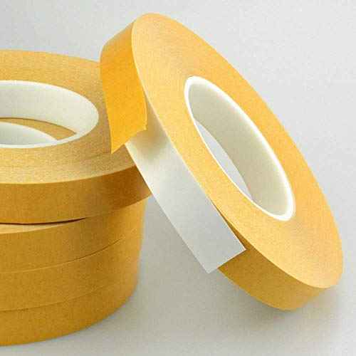 LLPT Double Sided Woodworking Tape 2 Pack 1/2 Inch x 36 Yards Each Roll Double Face Turner Tape for CNC and Wood Template Routing Edge Banding Removable Strong Adhesive (WT065)