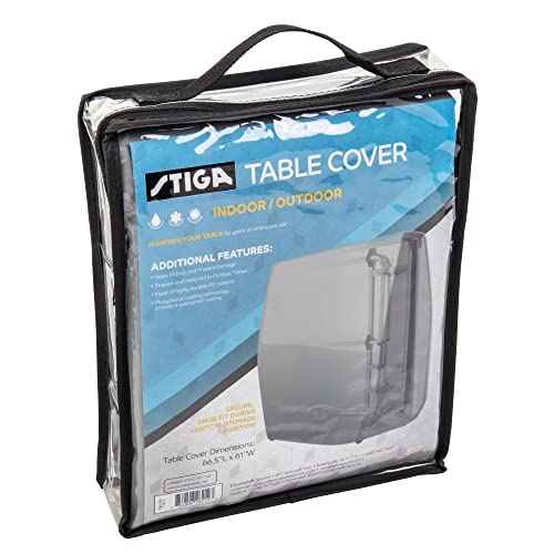 STIGA Universal Ping Pong Table Cover- Outdoor/Indoor - Premium All-Weather Resistant, Rust Resistant, UV Protection ? Elastic Fit on 9¡¯ x 5¡¯ Regulation-Sized Table Tennis Tables in Upright Position