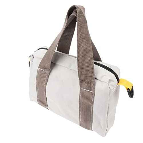 Wide Mouth Tool Bag, Hardware Storage Bag with Large Capacity and Plumbers Handle for Wrenches, Screwdrivers, Pliers (12in / 30.5cm)