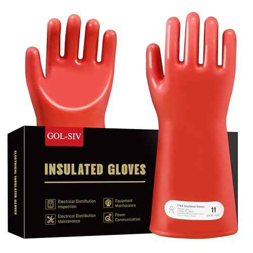 Class 1 Insulated Electrician Gloves - High Voltage Dielectric Electrical Gloves For Electrician,8000V AC