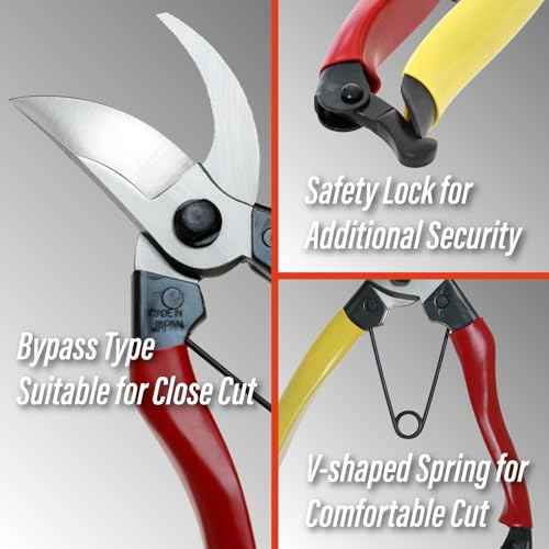 SUIZAN Bypass Pruning Shears 8¡± - Professional Japanese Hand Pruners Garden Scissors Gardening Tools