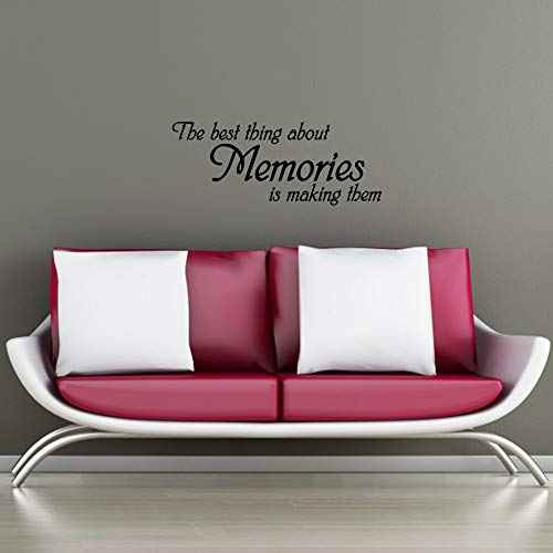 The Best Thing About Memories is Making Them Black Vinyl Wall Decal Positive Quotes Lettering Wall Decor Inspirational Art Letters