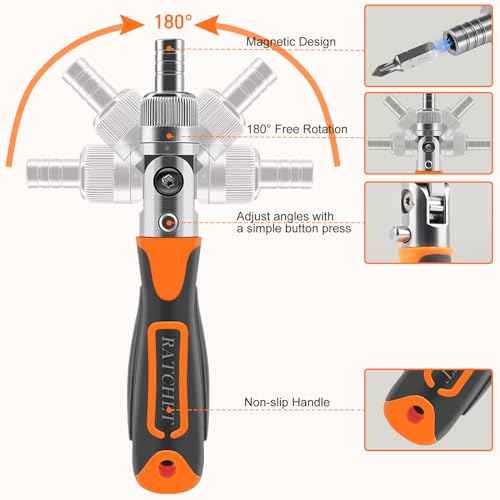 Ratcheting Screwdriver Set: KeenWise 38-in-1 Ratchet Screwdriver Tools Versatile Magnetic Tools for Mechanics and DIY Enthusiasts (2880A)