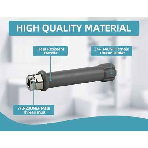 44 Inches B-0044-H Pre-Rinse Hose Replacement for T&S Brass, Commercial Kitchen Sink Spray Flexible Stainless Steel Hose with Heat Resistant Handle