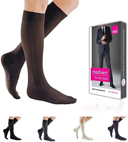 mediven for Men Classic, 15-20 mmHg â Closed Toe, Knee High Compression Stockings, Compression Dress Socks